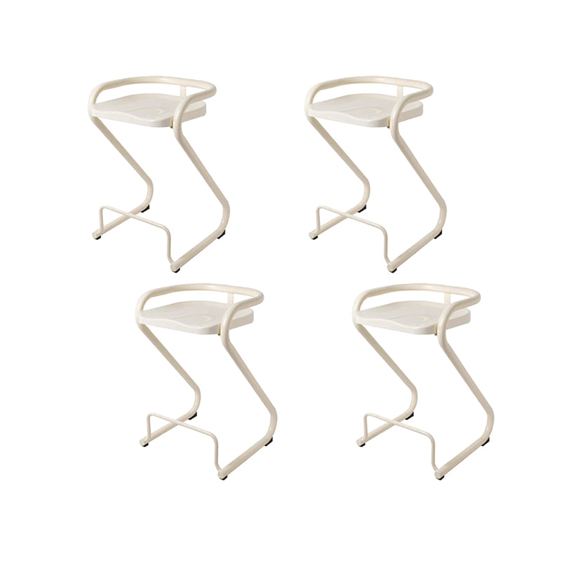 Contemporary Low Back 27-inch Armless Bar Stool with Metal Base