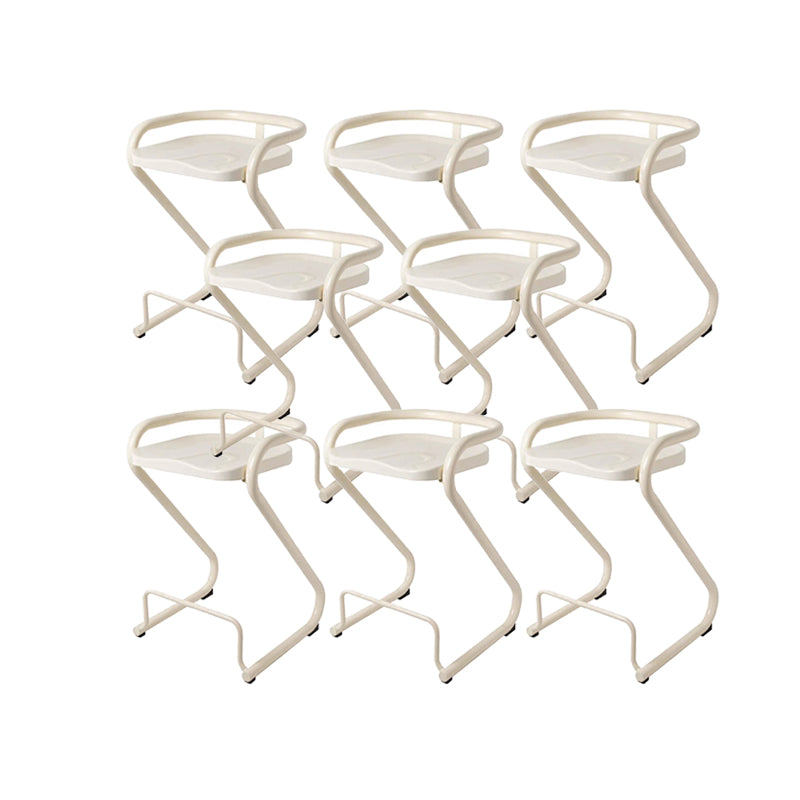 Contemporary Low Back 27-inch Armless Bar Stool with Metal Base
