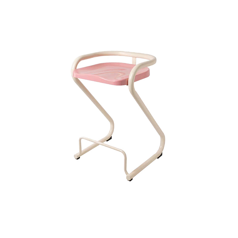 Contemporary Low Back 27-inch Armless Bar Stool with Metal Base