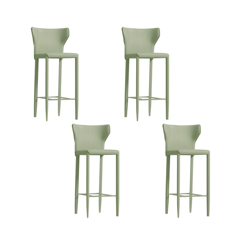 Contemporary Faux Leather 39-inch Bar Stools with Metal Base