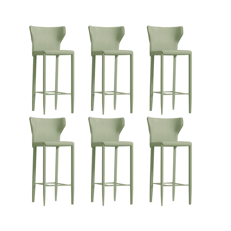 Contemporary Faux Leather 39-inch Bar Stools with Metal Base