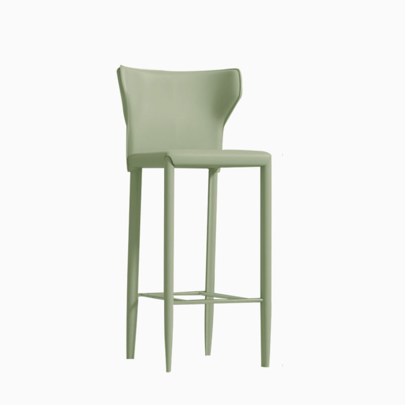 Contemporary Faux Leather 39-inch Bar Stools with Metal Base