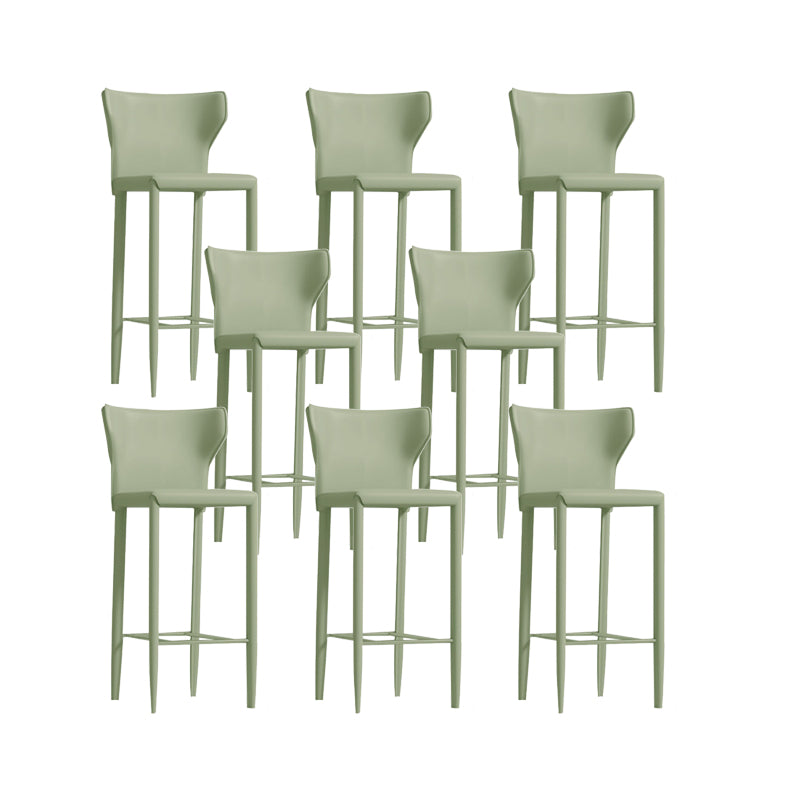 Contemporary Faux Leather 39-inch Bar Stools with Metal Base