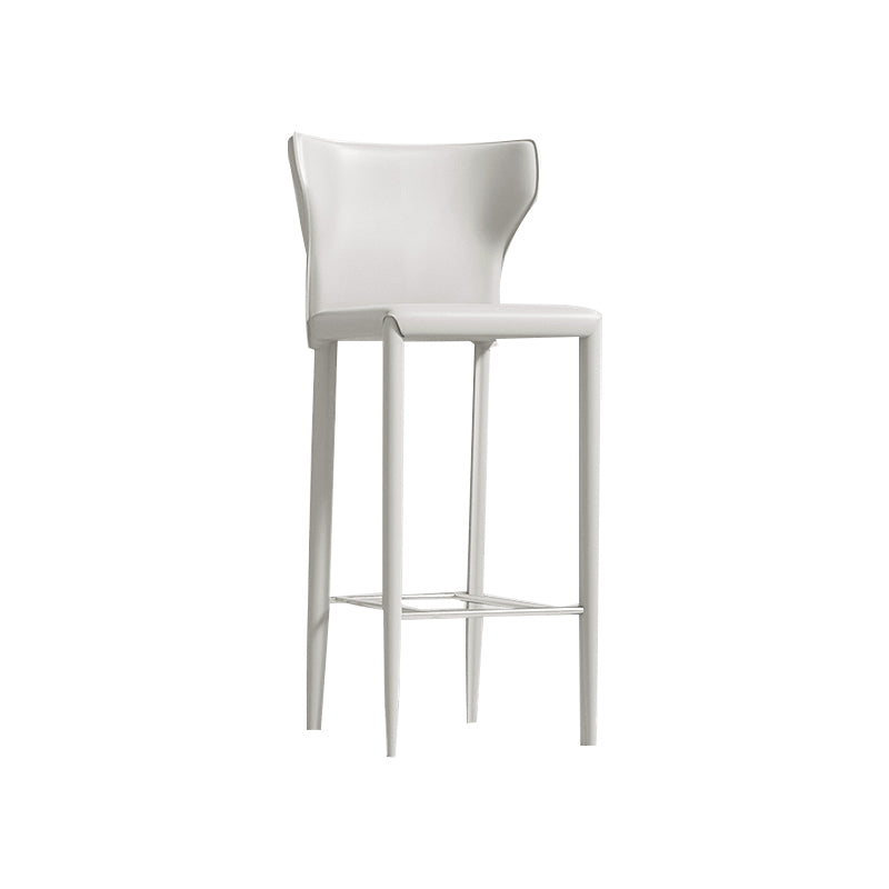 Contemporary Faux Leather 39-inch Bar Stools with Metal Base