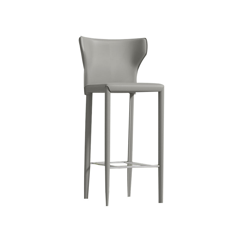 Contemporary Faux Leather 39-inch Bar Stools with Metal Base