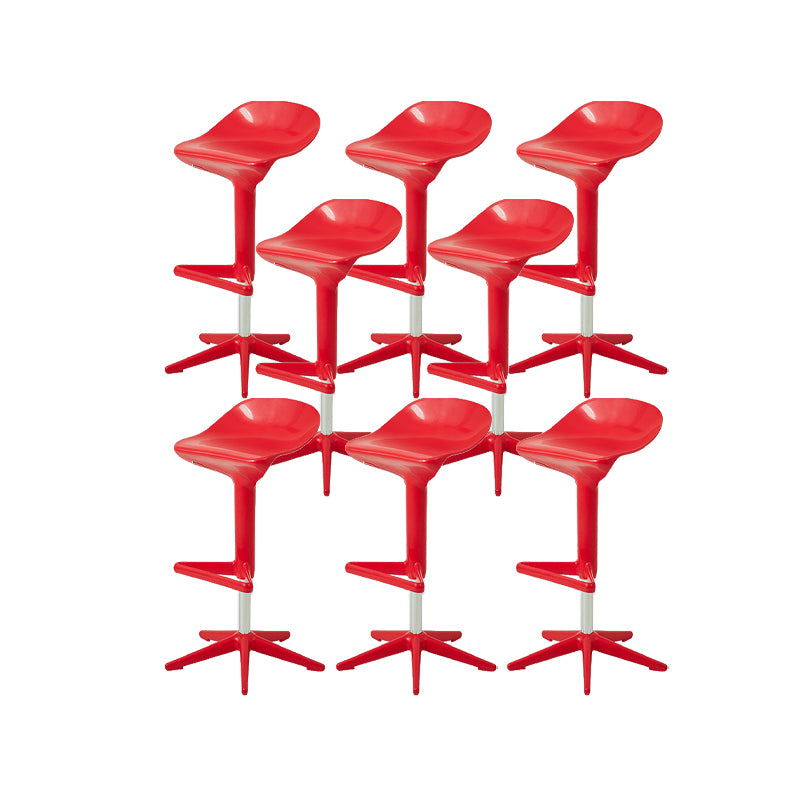 Plastic Counter Height Stools with Footrest Modern Counter Chair