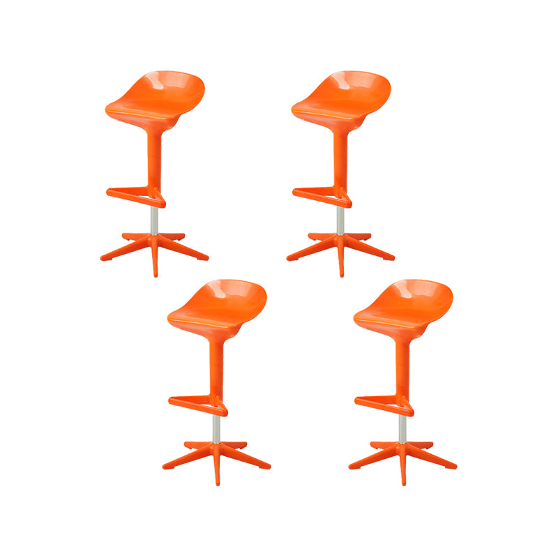 Plastic Counter Height Stools with Footrest Modern Counter Chair