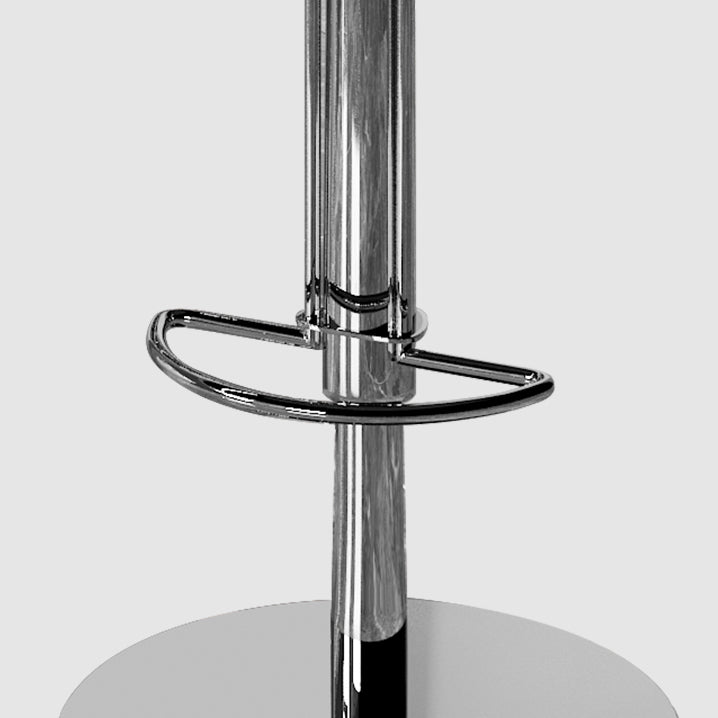 Low Back Adjustable Height Swivel Armless Bar Stool with Footrest