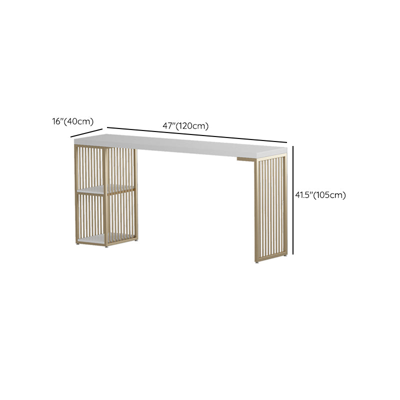 Indoor Glam Bar Dining Table Rectangle Bar Stool Table with Storage