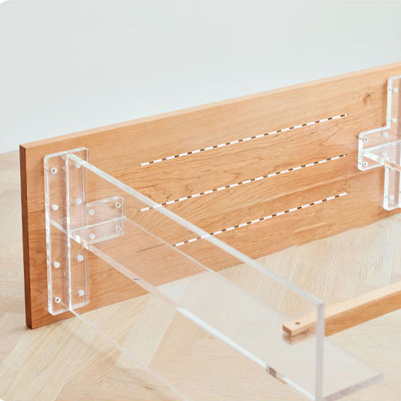 Wood and Acrylic Base Counter-height Pub Table Rectangle Pub Table