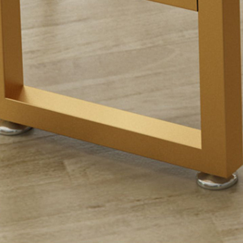 Glam Indoor Bar Dining Table Rectangle Bar Stool Table with Iron Base