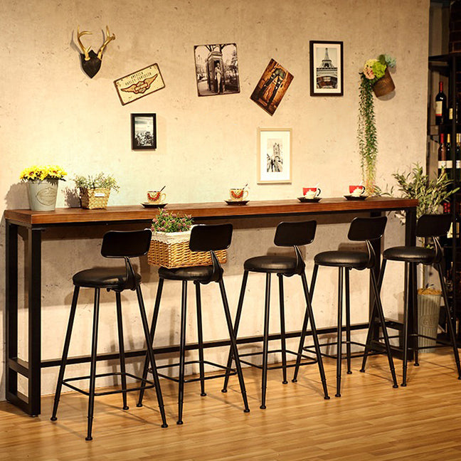 Solid Wood Counter-height Pub Table Industrial Counter Wine Table