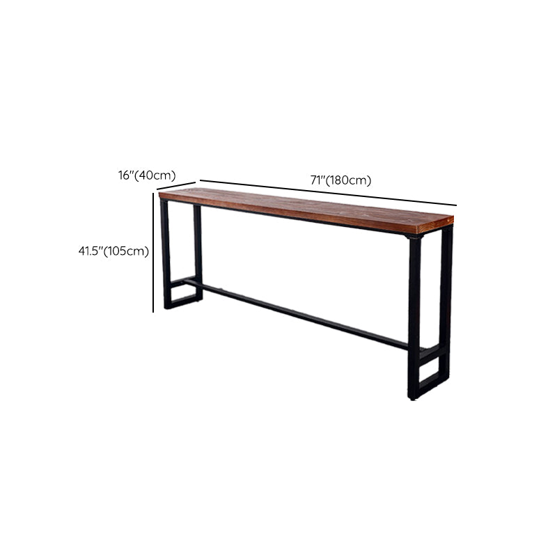 Solid Wood Counter-height Pub Table Industrial Counter Wine Table