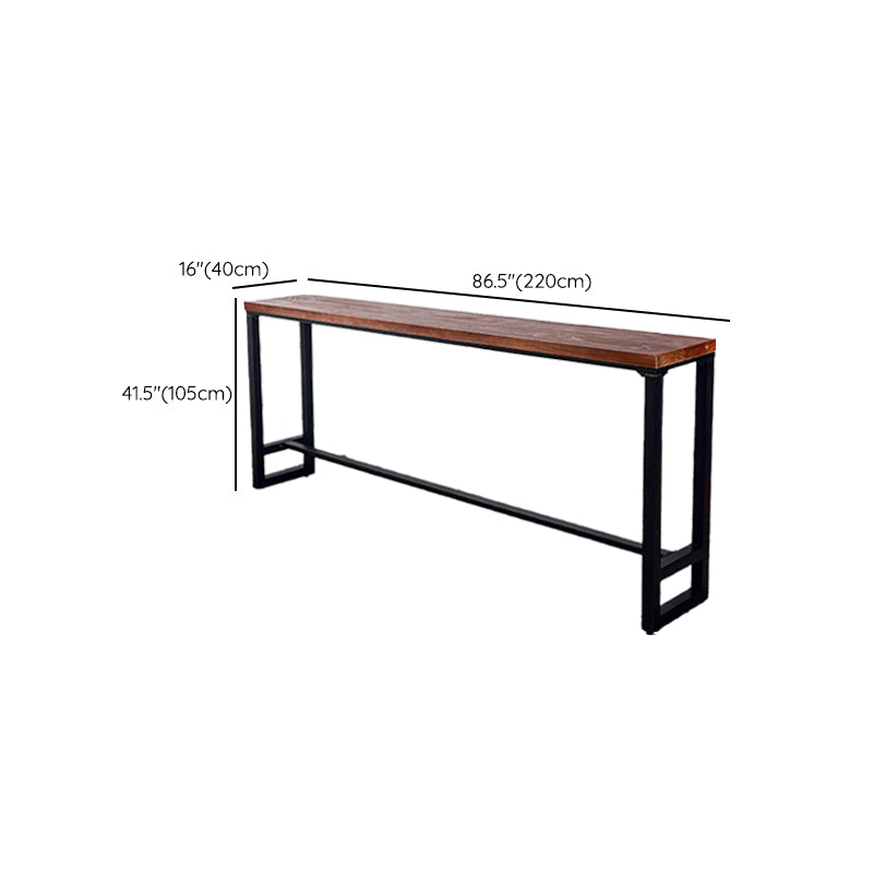 Solid Wood Counter-height Pub Table Industrial Counter Wine Table