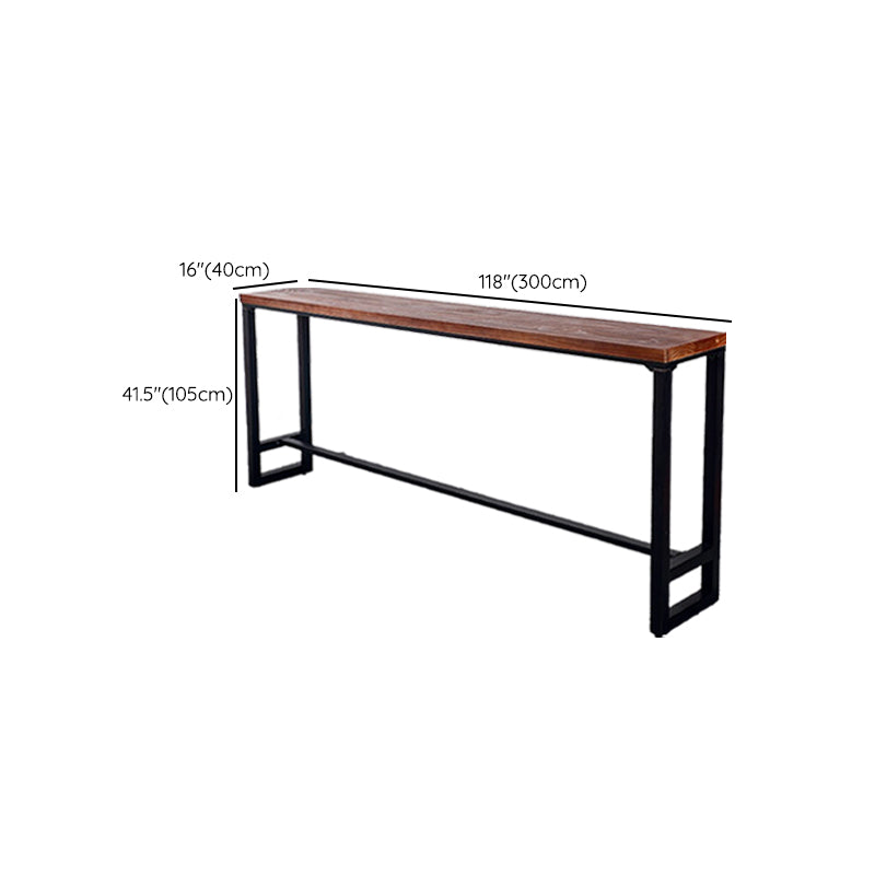 Solid Wood Counter-height Pub Table Industrial Counter Wine Table
