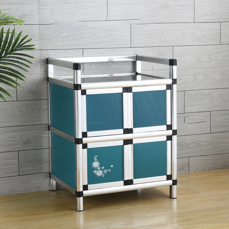 Contemporary Sideboard Cabinet Metal Sideboard Table with Doors for Dining Room