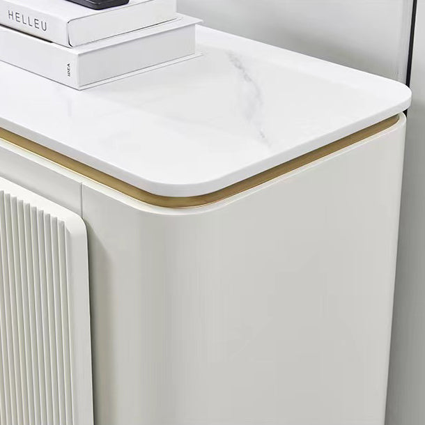 Glam Side Board Faux Marble Sideboard Table with Doors for Dining Room