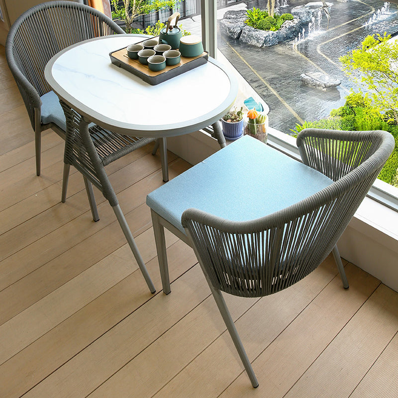 Boho Style Bistro Set 1/3 Pieces Stone Top Bistro Set for Home