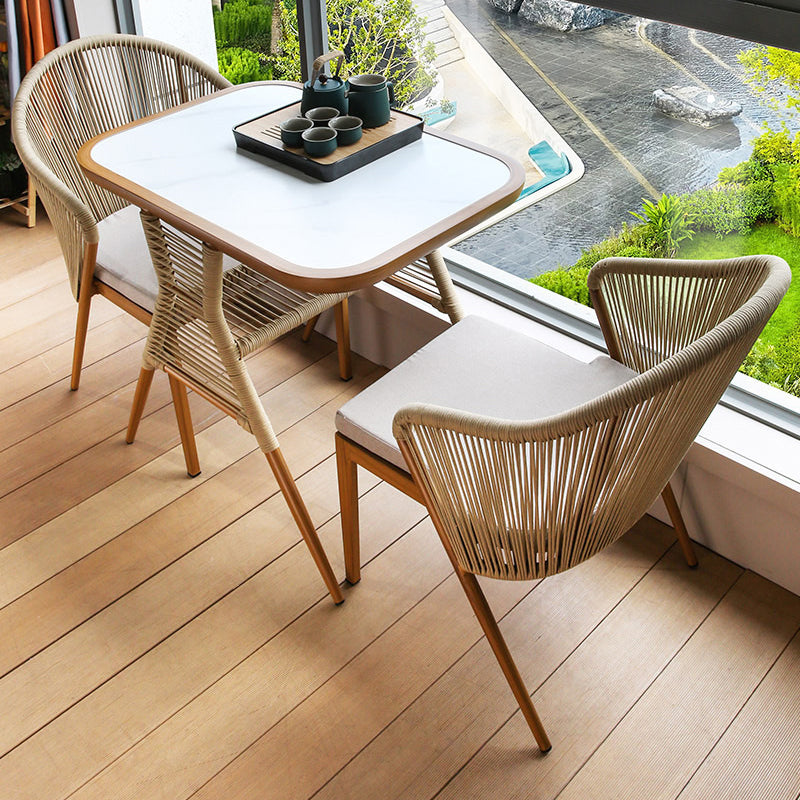 Boho Style Bistro Set 1/3 Pieces Stone Top Bistro Set for Home