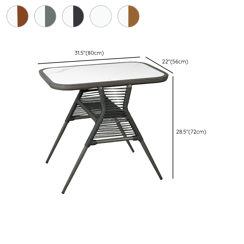 Boho Style Bistro Set 1/3 Pieces Stone Top Bistro Set for Home