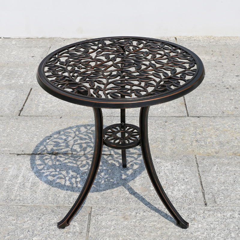 Modern Waterproof Geometric Courtyard Table Aluminum Frame Outdoor Table