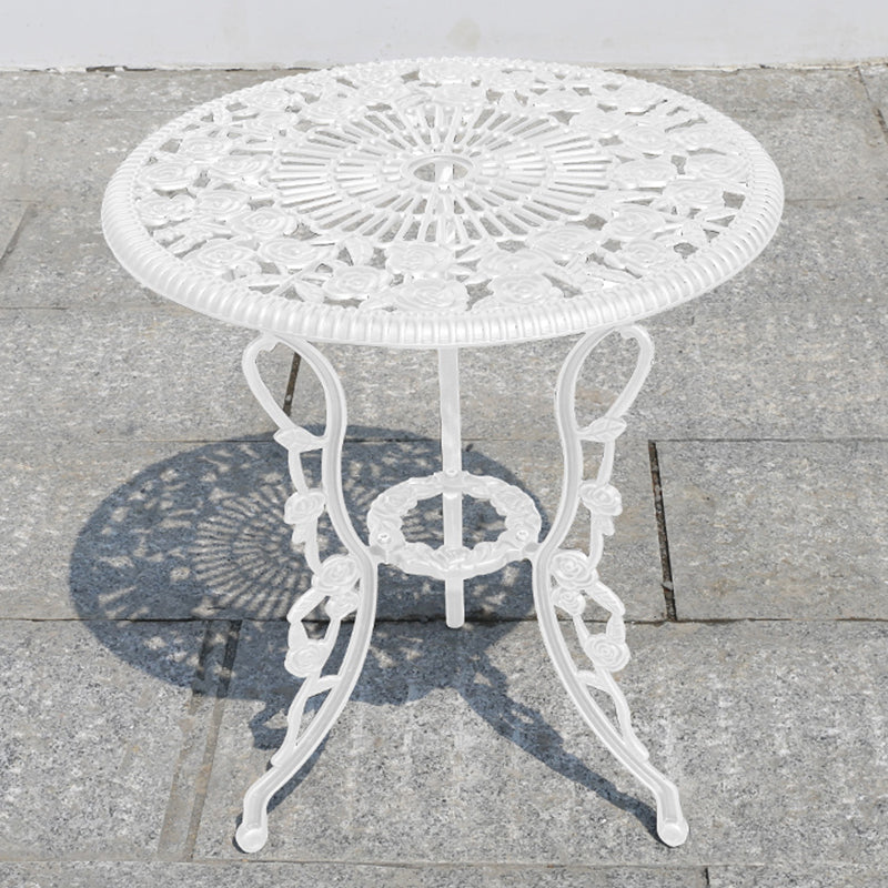 Modern Waterproof Geometric Courtyard Table Aluminum Frame Outdoor Table