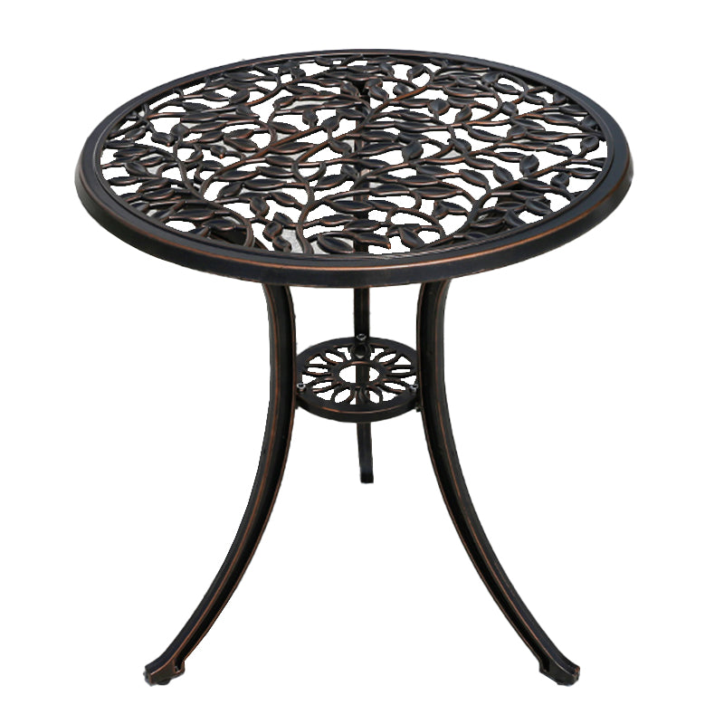 Modern Waterproof Geometric Courtyard Table Aluminum Frame Outdoor Table