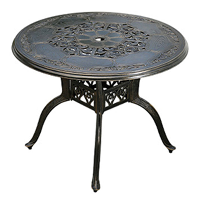 Modern Waterproof Geometric Courtyard Table Aluminum Frame Outdoor Table