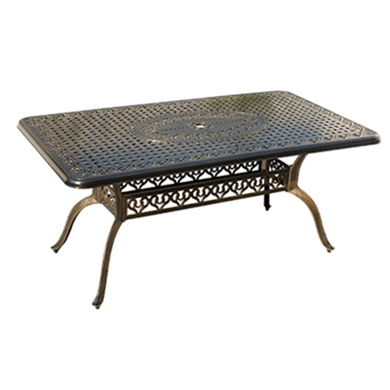 Modern Waterproof Geometric Courtyard Table Aluminum Frame Outdoor Table