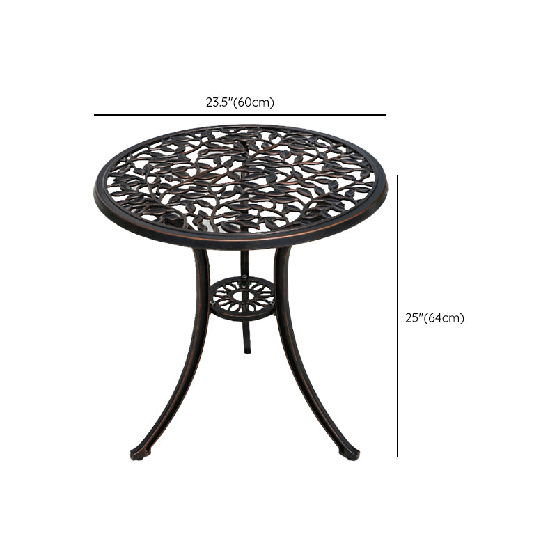Modern Waterproof Geometric Courtyard Table Aluminum Frame Outdoor Table