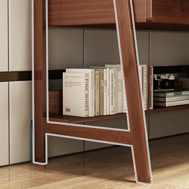 Study Desk with Storage Drawer Wooden Multifunctional Lifting Home with Storage Shelves