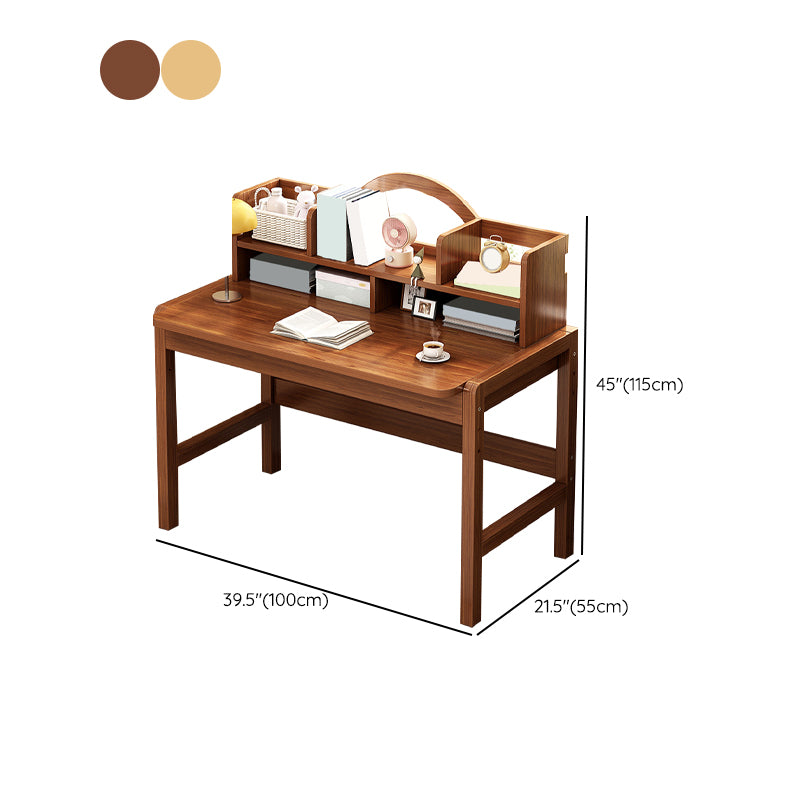 Study Desk with Storage Drawer Wooden Multifunctional Lifting Home with Storage Shelves