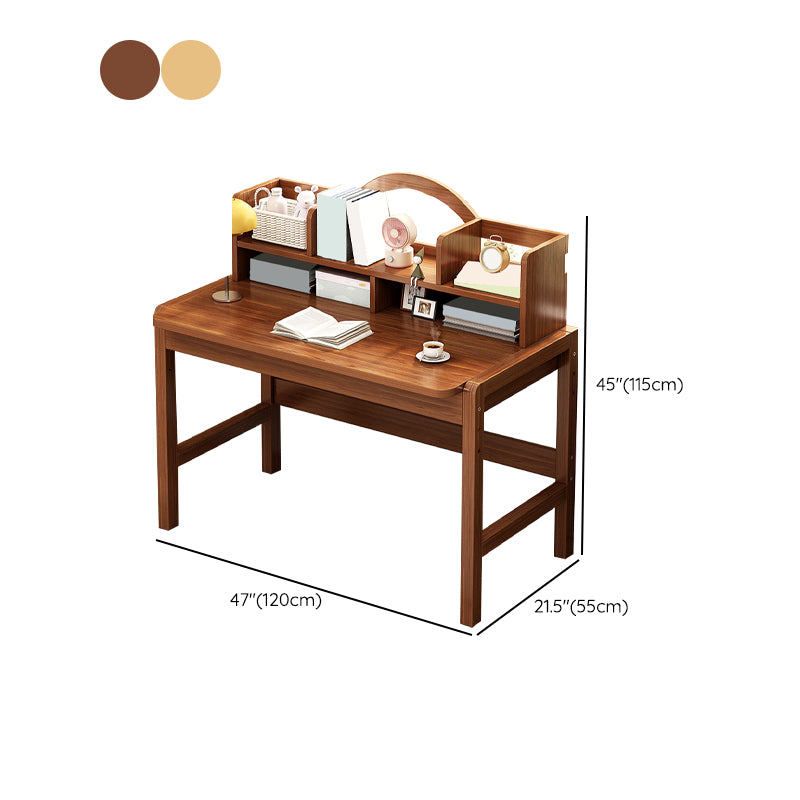 Study Desk with Storage Drawer Wooden Multifunctional Lifting Home with Storage Shelves