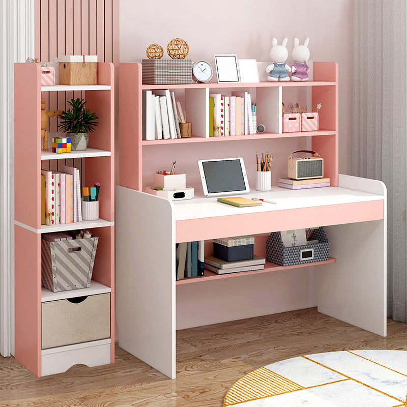 Writing Desk with Storage Shelves Wood Home with Storage Drawer Study Desk