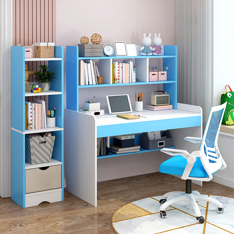 Writing Desk with Storage Shelves Wood Home with Storage Drawer Study Desk