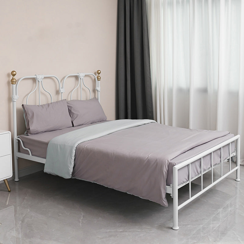 Contemporary Standard Bed with Open-Frame Headboard Kids Bed