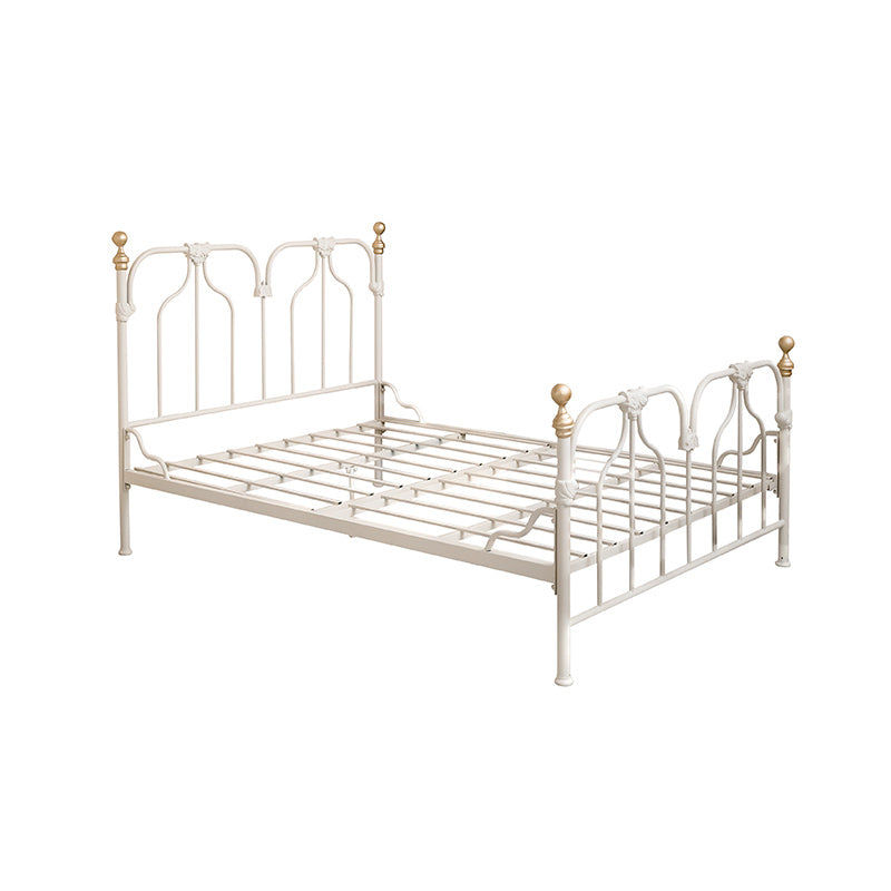 Contemporary Standard Bed with Open-Frame Headboard Kids Bed