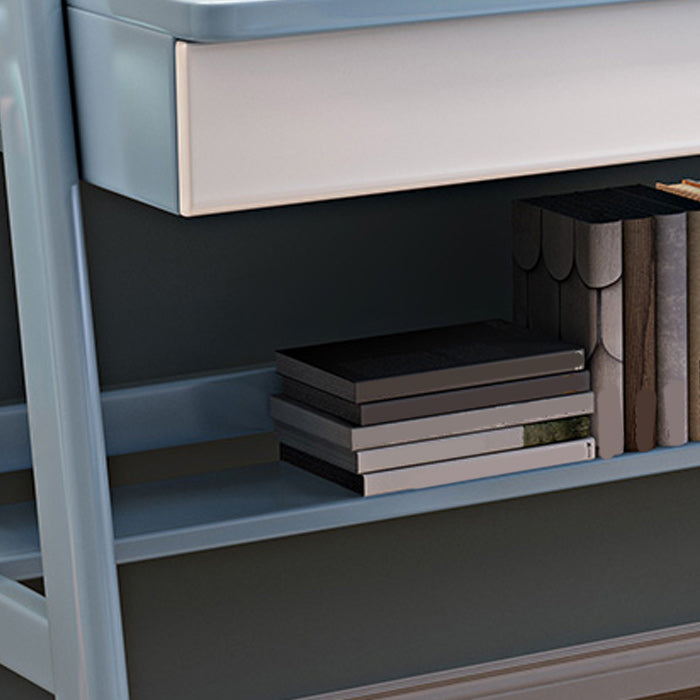 Contemporary Student Desk with Side Storage Hook in Solid Wood