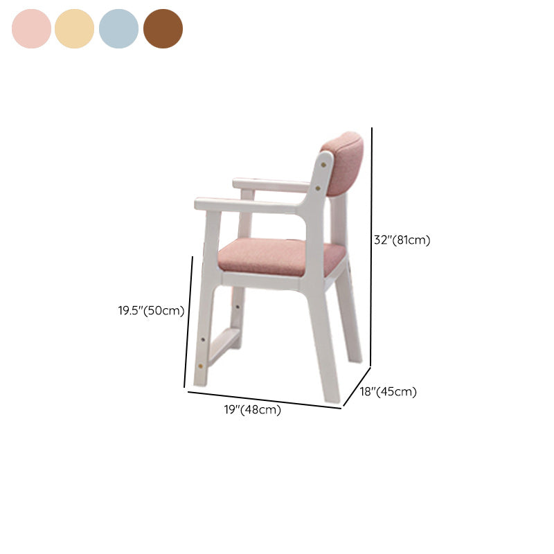 Contemporary Student Desk with Side Storage Hook in Solid Wood