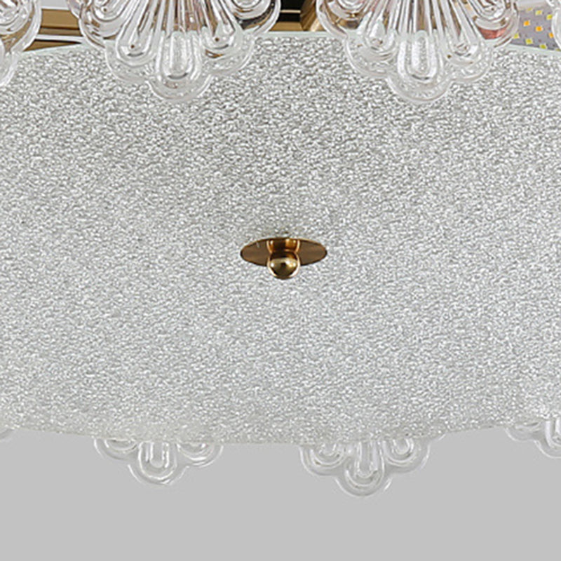 Round Flush Mount Lighting Modern Glass Flush Mount for Living Room