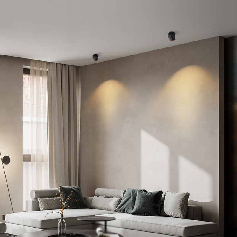 1 Light Cylinder Flush Light Simplicity Metal Flush Mount Lights