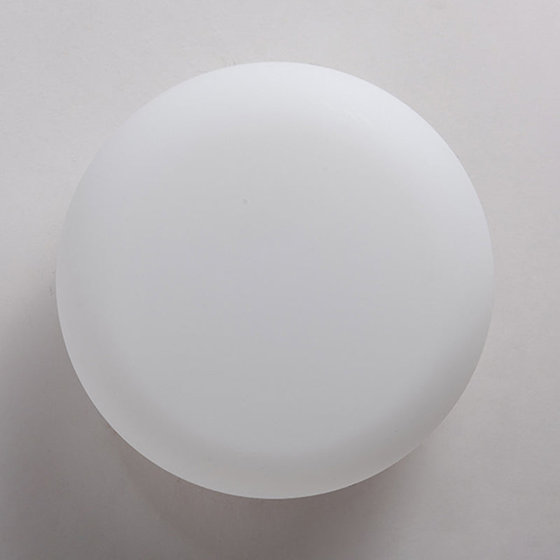 Single White Modernism Flush Mount Lighting LED Ceiling Light for Foyer