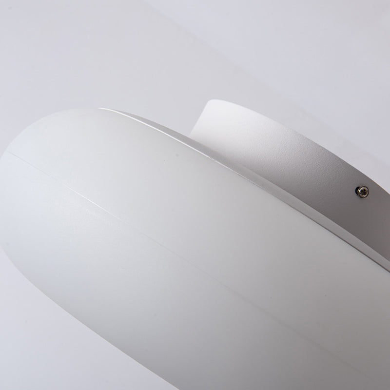 Single White Modernism Flush Mount Lighting LED Ceiling Light for Foyer