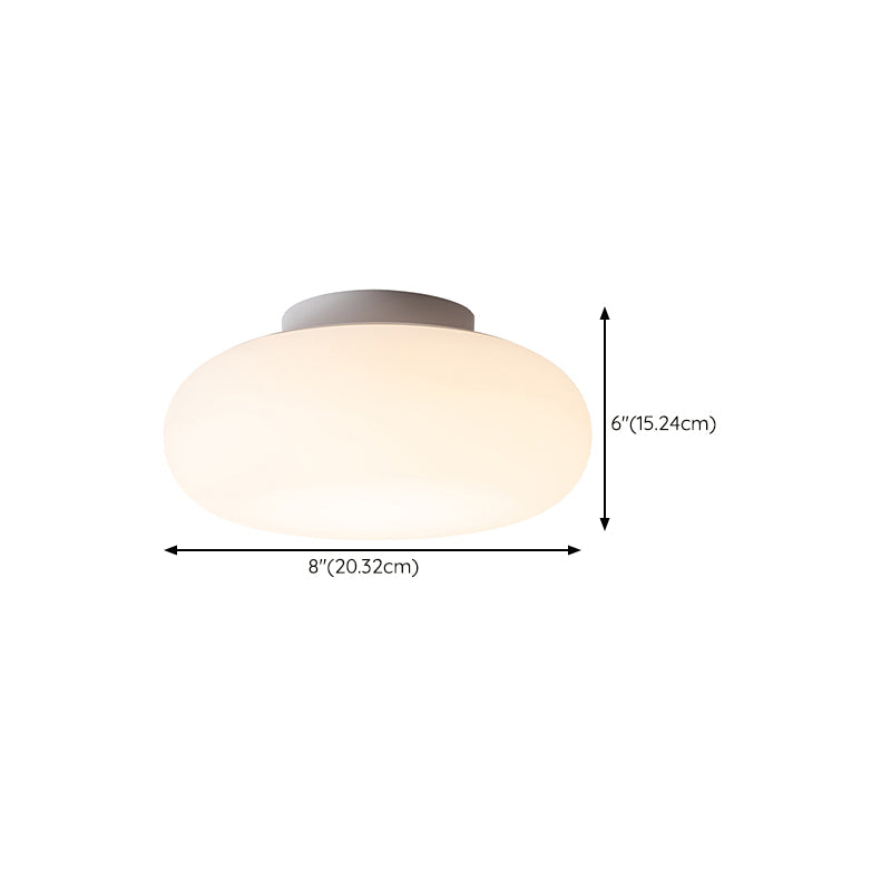Single White Modernism Flush Mount Lighting LED Ceiling Light for Foyer