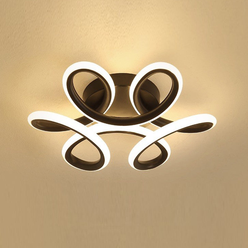 Modernism Flush Mount Lighting LED White/Black Ceiling Light for Hallway