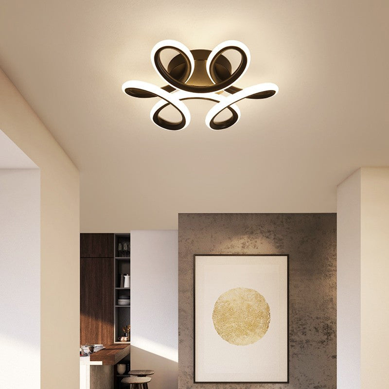 Modernism Flush Mount Lighting LED White/Black Ceiling Light for Hallway