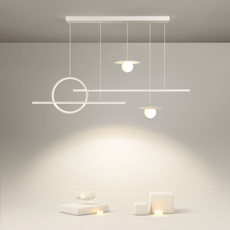 Modernism 2/3/5-Light Kitchen Island Lighting White Shaded Island Pendant Lighting