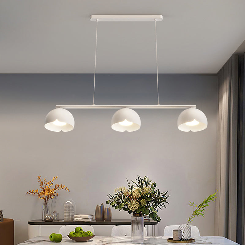 Modernism 3-Light Kitchen Island Lighting White Island Pendant Lighting for Kitchen