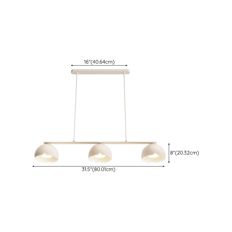 Modernism 3-Light Kitchen Island Lighting White Island Pendant Lighting for Kitchen