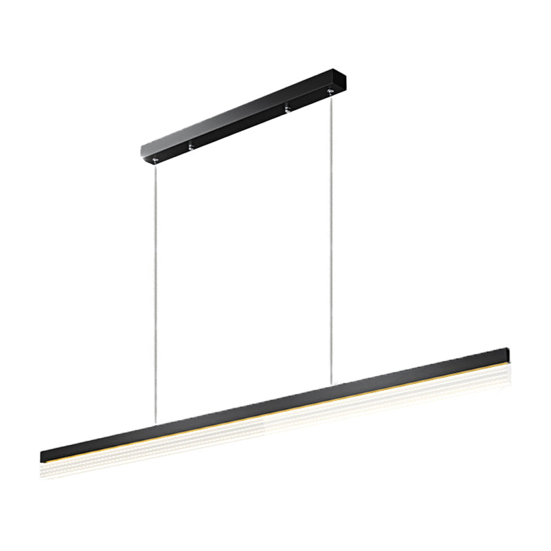 Linear Hanging Lamp Modern Mental 1 Light Hanging Light for Dining Room